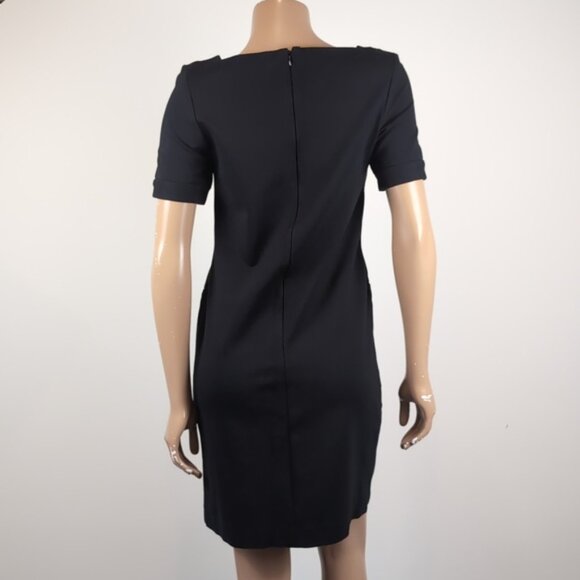 3/$20 Joe Fresh Short Sleeve Dress Cuffed Mini LBD Structured Sheath - Picture 7 of 11